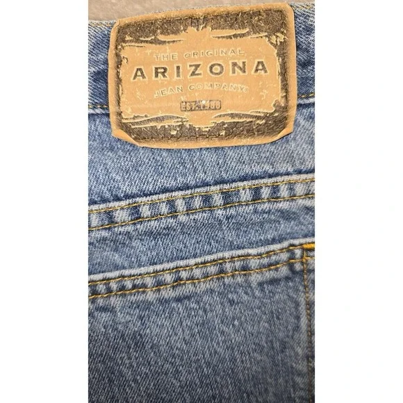 Arizona Jean Co Men's Relaxed Straight Jeans Medium Wash 40x32 100% Cotton - Picture 6 of 14